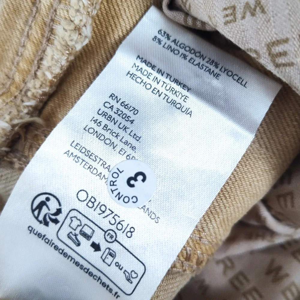 New We The Free People Overalls XS Barrel Leg Good Luck Tan Streetwear Utility